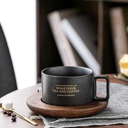 Retro Ceramic Mug and Spoon Set - Charming 320ml Drinkware for a Thoughtful Gift