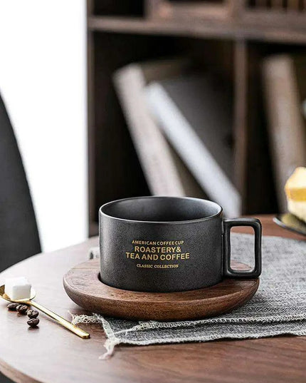 Retro Ceramic Mug and Spoon Set - Charming 320ml Drinkware for a Thoughtful Gift