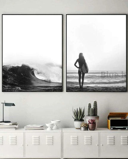 Tranquil Beachfront Paradise Canvas Art Print