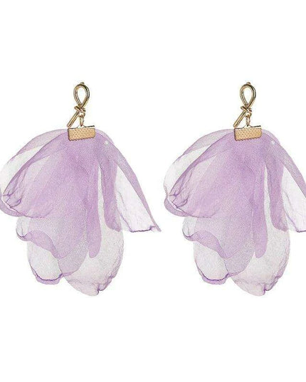 Elegant Bohemian Floral Chiffon Earrings: A Chic Expression of Luxury