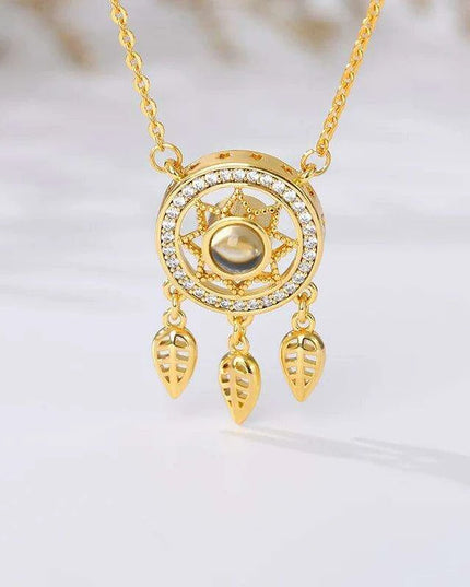 Personalized Dream Catcher Necklace - Meaningful Stainless Steel Gift for Friends with Custom Engraving