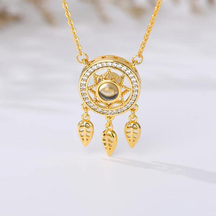 Personalized Dream Catcher Necklace - Meaningful Stainless Steel Gift for Friends with Custom Engraving
