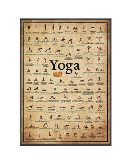 Tranquil Yoga Ashtanga Pose Chart Wall Art Canvas - Premium Zen Home Decor Piece