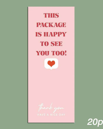 Charming "Nice To Meet You Too" Adhesive Thank You Seals - Pack of 20-50