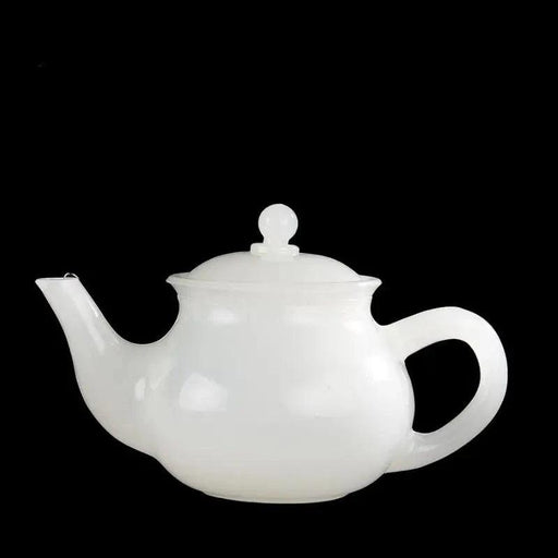 Turquoise-Embellished Afghan Jade Teapot Set for Elegant Tea Ceremonies