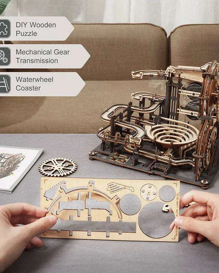 Innovative Wooden Marble Run Kit: Fun DIY Puzzle for Creative Exploration