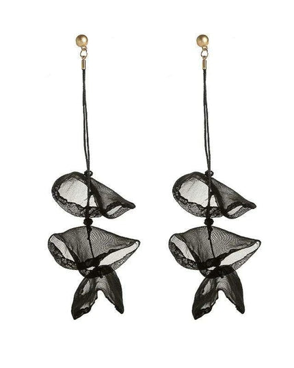 Elegant Bohemian Floral Chiffon Earrings: A Chic Expression of Luxury