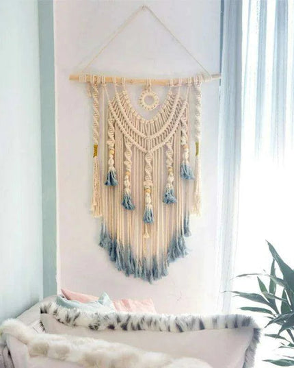 Luxurious Handcrafted Bohemian Macrame Dream Catcher for Elegant Wall Decor