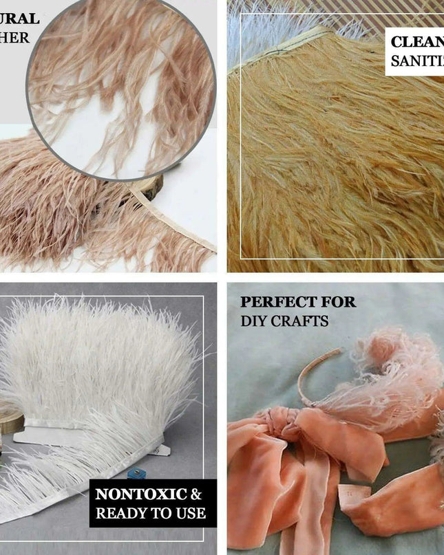 Luxe Ostrich Feather Trim for Exquisite Crafting and Design