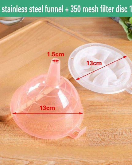 Versatile Stainless Steel Mesh Funnel Filter Set - Master Your Cooking Techniques