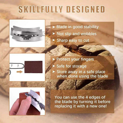 Professional Bread Scoring Kit with Protective Leather Case