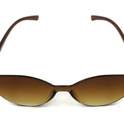 Vibrant Rimless Cat Eye Sunglasses for Fashion-Forward Summer Looks