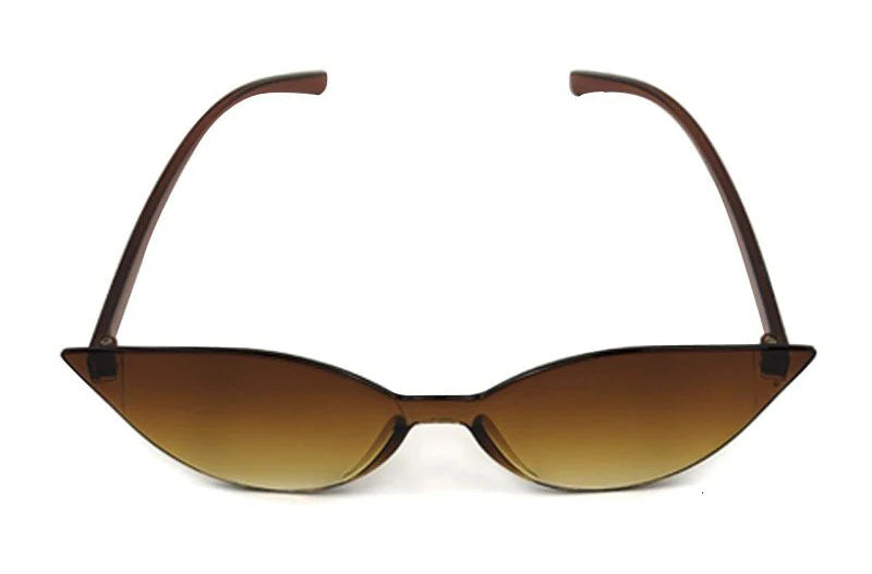 Summer Candy-Colored Transparent Cat Eye Sunglasses