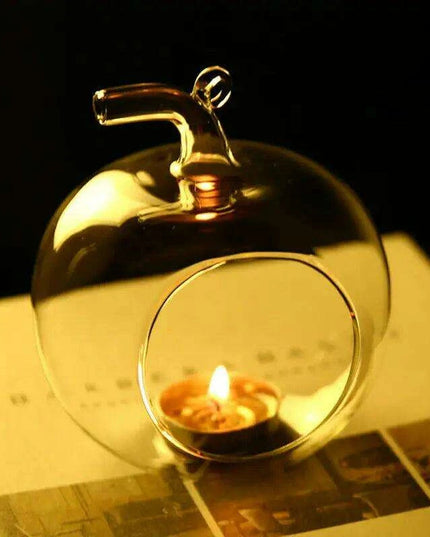 Charming Borosilicate Glass Hanging Candle Holder for Air Plants - Unique Handmade Design