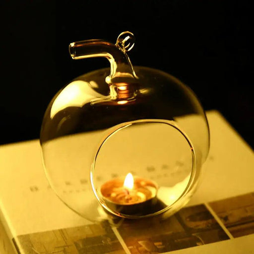 Charming Borosilicate Glass Hanging Candle Holder for Air Plants - Unique Handmade Design