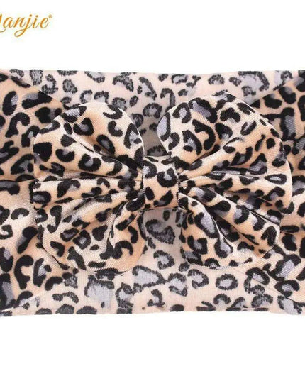Leopard Print Velvet Headband and Hair Bow Set - Stylish Hair Accessories for Fashion-Forward Girls