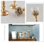 Electroplated Iron Candle Holder with Glass