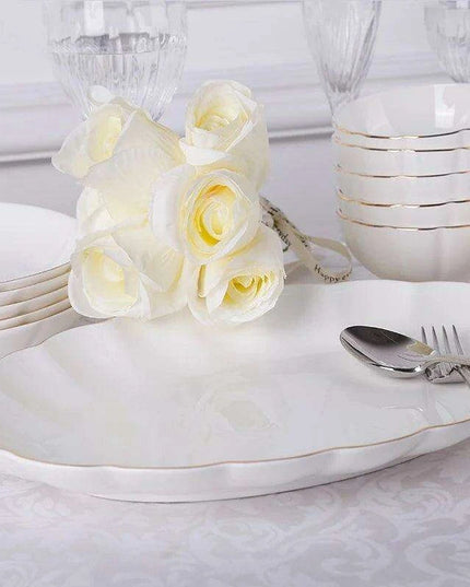 Phnom Penh Luxe Bone China Dining Collection - Sophisticated Tableware for Home and Hospitality