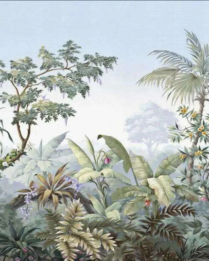 Elegant Monochrome 3D Banana Leaf Wallpaper for Stunning Home Interiors