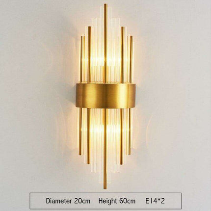 Elegant Crystal Wall Sconce - Modern Illumination for Home and Bath