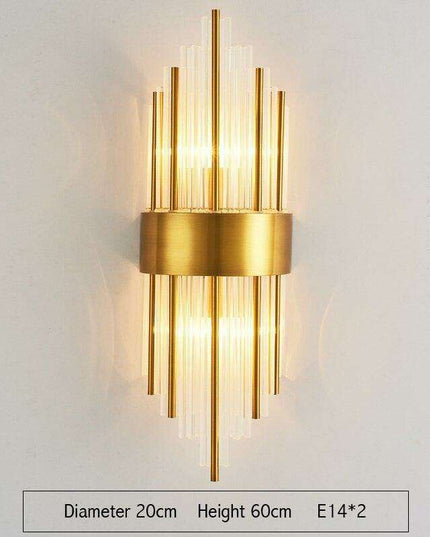 Elegant Crystal Wall Sconce - Modern Illumination for Home and Bath