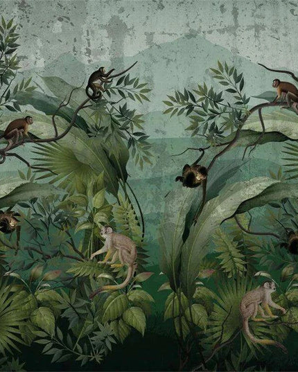 Elegant Monochrome 3D Banana Leaf Wallpaper for Stunning Home Interiors