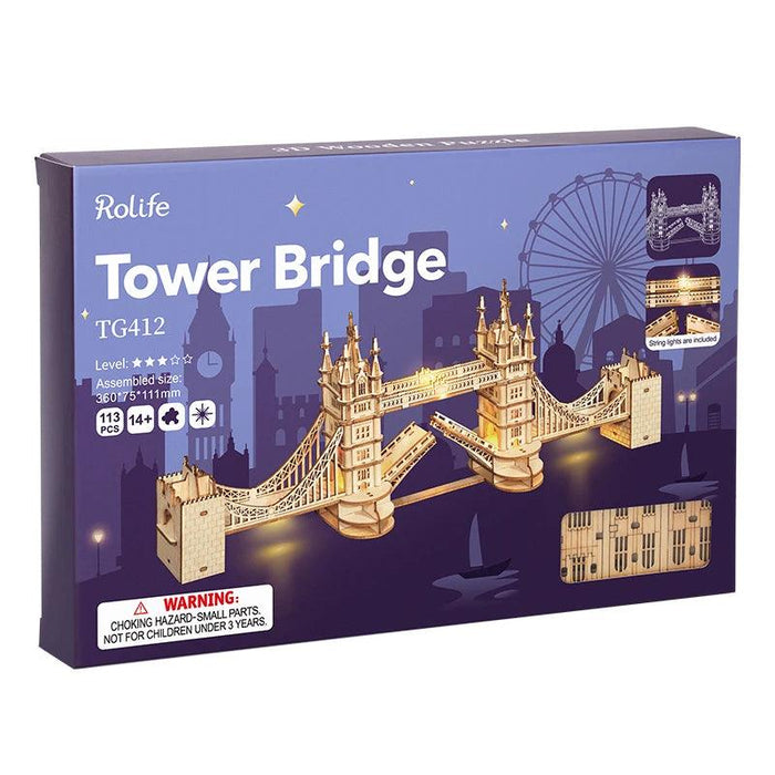3D Architectural Wooden Puzzle Set: Build Big Ben, Tower Bridge & Five-Storied Pagoda