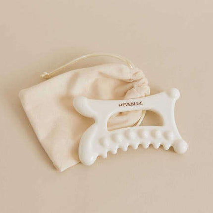 HEVEBLUE Natural White Clay Homecare Relaxing Gua Sha - Très Elite