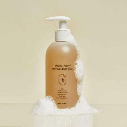 HEVEBLUE Salmon Fruity Centella Body Wash 300g - Très Elite