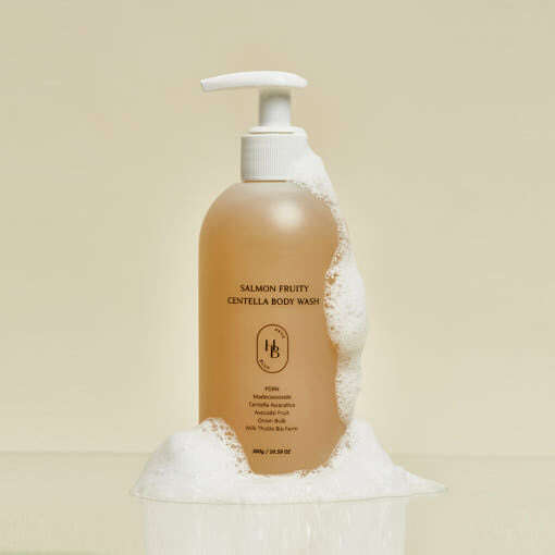 HEVEBLUE Salmon Fruity Centella Body Wash 300g - Très Elite
