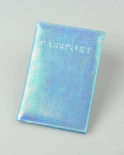 Stylish PU Leather Passport Case with Charming English Word Designs - Essential Travel Companion