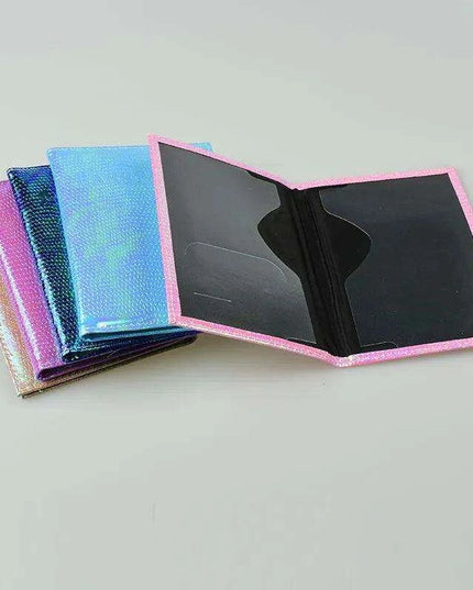 Stylish PU Leather Passport Case with Charming English Word Designs - Essential Travel Companion