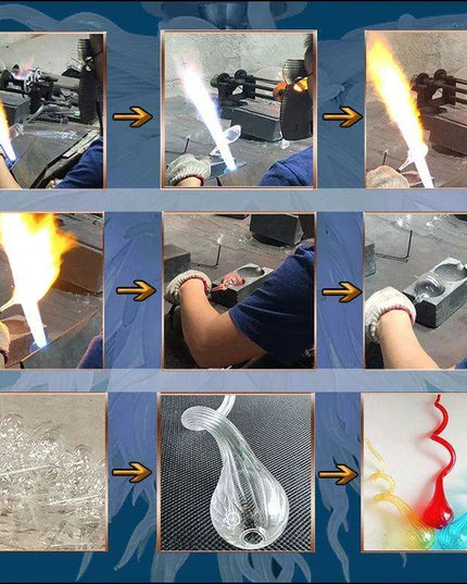 Customizable Handcrafted Glass Chandelier Inspired by Dale Chihuly with LED Lighting Options