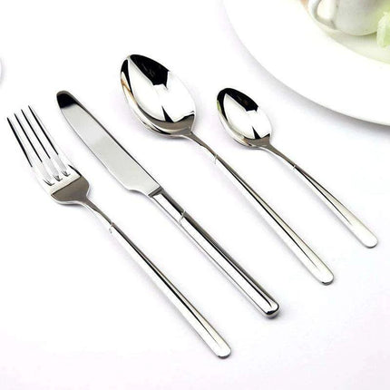 Elegant 24-Piece Stainless Steel Flatware Set for Upscale Dining Experiences