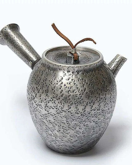 Luxurious Sterling Silver Tea Set with Artistic Cloisonne Accents and Advanced Filtration for an Elevated Tea Experience