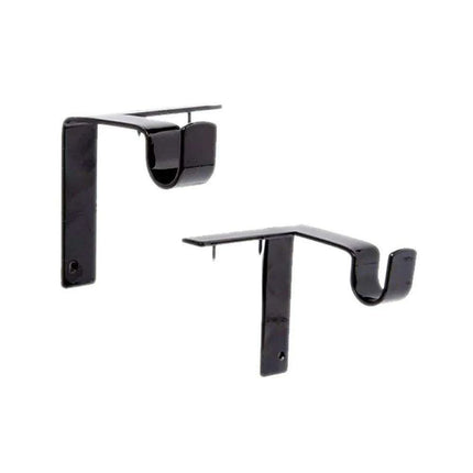 Easy Install Curtain Rod Bracket Kit - Set of 2 for Hassle-Free Hanging