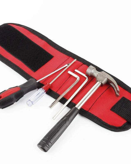 Magnetic Tool Organizer Set with Wristband and Storage Bag for DIY and Electrical Work