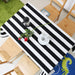 Monochromatic Striped Dining Table Cover | Contemporary Canvas Tablecloth for Long-Lasting Performance