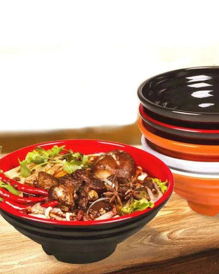 Set of 100 - 8-Inch Elegant Melamine Bowls for Authentic Korean and Japanese Dining - Perfect for Home and Restaurant Use