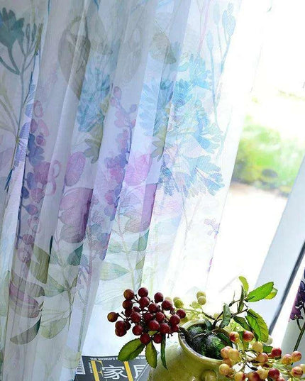 Elegant Purple Floral Blackout Curtains for Home Decor