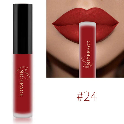 NICEFACE Matte Liquid Lipstick Waterproof Long Lasting Lip Gloss Tint Sexy Red Nude Purple Metallic Lipsticks Makeup Cosmetics niceface-matte-liquid-lipstick-waterproof-long-lasting-lip-gloss-tint-sexy-red-nude-purple-metallic-lipsticks-makeup-cosmetics