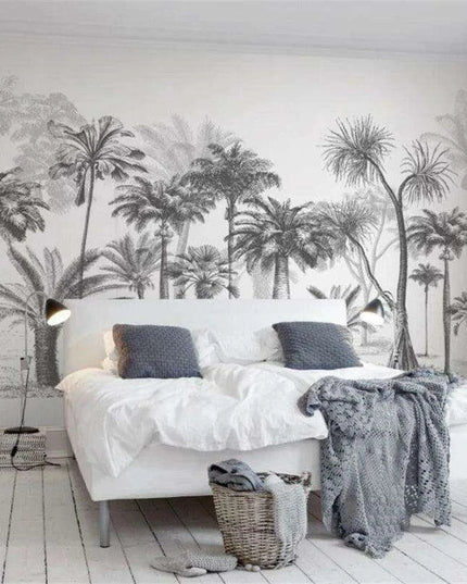 Tranquil Tropical Oasis 3D Wall Mural - Custom Sizes Available