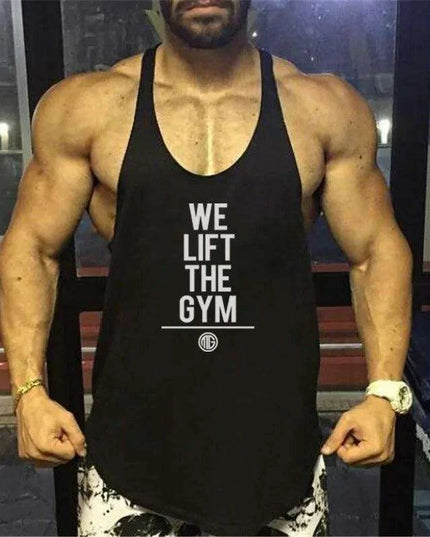 Men's Y-Back Sleeveless Muscle Tank - Performance Fitness Stringer Vest for Bodybuilding