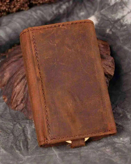 Elegant Leather Men's Multifunctional Wallet Set with Key Organizer and Remote Holder