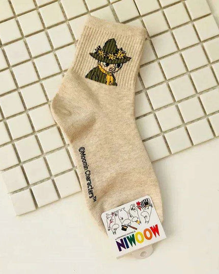 Moomin Chic Cotton Sock Slippers for Trendy Women