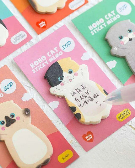 Cute Cat-Themed Sticky Memo Pad