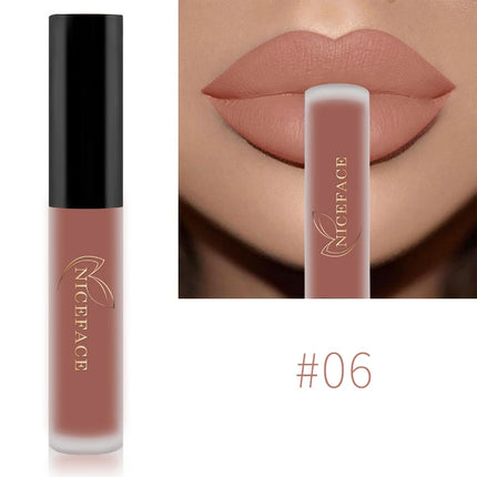 NICEFACE Matte Liquid Lipstick Waterproof Long Lasting Lip Gloss Tint Sexy Red Nude Purple Metallic Lipsticks Makeup Cosmetics niceface-matte-liquid-lipstick-waterproof-long-lasting-lip-gloss-tint-sexy-red-nude-purple-metallic-lipsticks-makeup-cosmetics