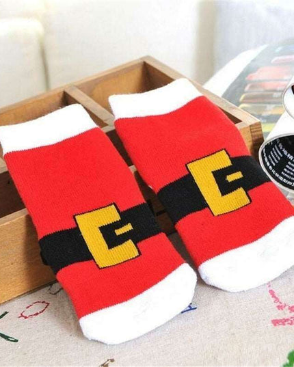 Festive & Snug: Holiday Cotton Socks for Babies