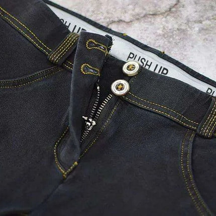 Urban Glam Black Sequin Plaid Skinny Jeans - Chic Street Style