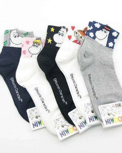 Moomin Chic Cotton Sock Slippers for Trendy Women